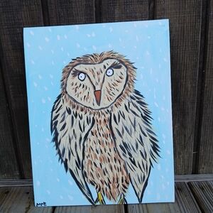 Owl Painting Folk Art
